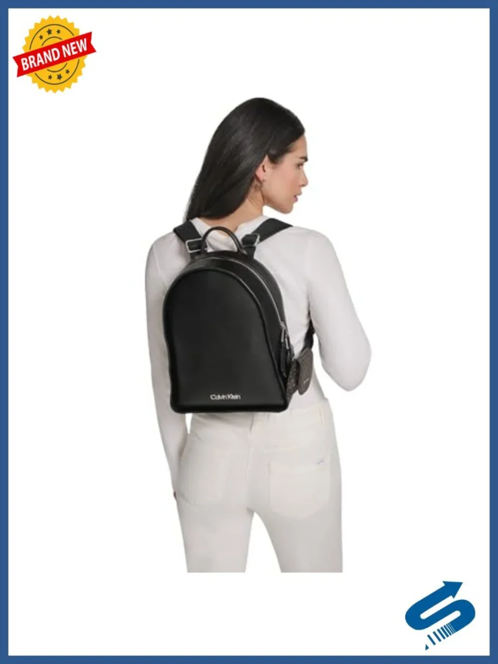 Calvin Klein Kyren Zip Around Backpack Vegan Leather Shoulder Bag